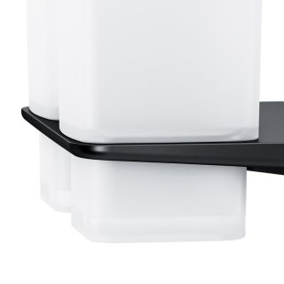 Двойной стеклянный стакан с настенным держателем Am.Pm Inspire 2.0 чёрный матовый A50A343422